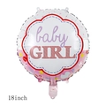18 inch round baby girl foil balloon for gender reveal and birthday party decoration - 18 Inch Baby Girl