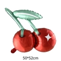 Cherry shaped aluminum foil balloon for Valentines decoration measuring 50 by 52 cm - Cherry Balloons