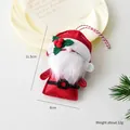Addobbo natalizio in feltro Babbo Natale rosso con barba bianca e agrifoglio - Babbo Natale con Foglie