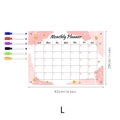 Detail of magnetic acrylic monthly planner with six colorful markers and floral design - TYU092 Large Fruit (With 6 Pens)