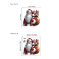 Detailed size guide for self-adhesive Santa Claus wall decal with layout dimensions - ZA163 Santa with Gift Bag / 40*40cm Single Sheet
