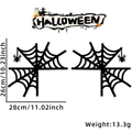 Décor d'angle toile d'araignée Halloween avec petites araignées, feutre noir, 26cm - Style Grande Toile d'Araignée