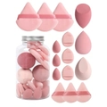 15 Pezzi Bottiglia alla Deriva Spugnette per Trucco Serie Rosa