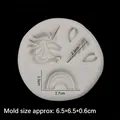 Stampo in silicone mini unicorno e arcobaleno per decorazione cupcake, diametro 6,5 cm - Unicorno-Grigio