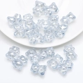 Perline a forma di orsetto blu trasparente in acrilico per gioielli fai da te - Lucido / Set da 20 Pezzi / Grigio Blu Chiaro