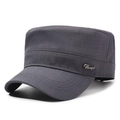 Gorra de cadete gris oscuro para hombre en algodón con logo metálico y visera solar - Ajustable / Gris
