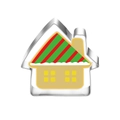 House shaped stainless steel cookie cutter for Christmas gingerbread house baking - House 7054
