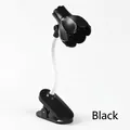 Mini magnetic LED flower clip light in black for reading with flexible white neck - Large Petal Clip Lamp (LD10D) / Black