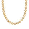 Elegante 18K vergoldete Edelstahl Tennis-Halskette mit funkelnden weißen Zirkonia - Goldfarbene Weißes Zirkon Halskette
