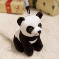 Simpatico portachiavi a forma di panda in peluche bianco e nero per borse e zaini - Panda / 15CM