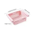Organizer per frigorifero estraibile rosa in plastica PP per ripiani e cassetti - Rosa
