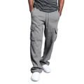 Pantaloni cargo retrò grigi da uomo con tasche multiple e coulisse in vita vestibilità ampia - Taglia S / Stile Cargo di Base / Grigio chiaro