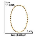 Golden oval textured stainless steel pendant with dimensions of 3cm height and 2cm width - Oval-S1509 / Gold