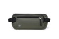 Slim olive green RFID blocking passport waist bag with dual zipper compartments - Army Green