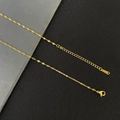 Collar de cadena de labios de acero de titanio dorado con cierre de mosquetón - Dorado-Cadena de Labios