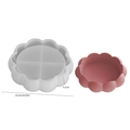 Cloud bubble round silicone mold for candle holder and tray making with petal edges - Bubble Scalloped Edge - Tray