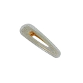 Fermaglio per capelli in acetato argento con glitter dorati e clip in metallo dorato - 26# Stile Goccia Glitter Grigio Chiaro