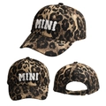 Leopard print baseball cap with MINI plush patch and adjustable metal buckle multi-view - New Mini Style / Leopard Print
