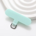 Mint green universal phone lanyard tether tab with reinforced woven texture and black D-ring - Mint Green