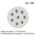 White silicone mold for 7-cavity blueberry shaped fondant and chocolate, item 15-145 - 4# Blueberry - Gray