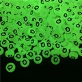 Glow in the dark acrylic beads with black letter Q for DIY jewelry bracelets - Letter Q (100Pcs/Pack)