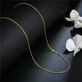 Collier chaîne maille forçat plaqué or 18 carats sur fond noir haut de gamme - Chaîne Jante Uniquement (Sans Pendentif) / Or