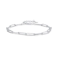 Pulsera de cadena minimalista de plata de ley s925 con textura martillada única - Estilo de Diseño Martillado