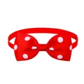 Polka dot pet bow tie in red and white grosgrain ribbon for dogs and cats - Red with White Dots