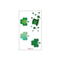 Waterproof St. Patrick's Day temporary tattoo sheet with green shamrock and hat designs - WS-113