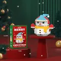 Christmas snowman building block toy set with 210 pieces and decorative gift box - Blue Hat Snowman (210 PCS)