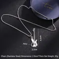 Minimalist stainless steel guitar pendant necklace in colorful electric guitar design - Guitar No.40 + 70cm Steel Chain