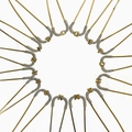 Collana a catena serpente placcata oro 18K con pendente alfabeto in zirconi - Oro A