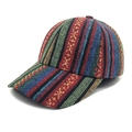 Detailed close-up of Bohemian baseball cap showing multi-color woven ethnic textures - M (56-58cm) / Multi-color Embroidery Woven Style (2#)