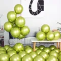 50 pieces of thickened metallic green balloons for birthday party and festive decoration - 5 Inch Metallic Light Green 100Pcs