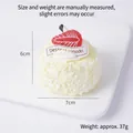 Modelo de pastel de coco artificial realista con fresa, tamaño de 6x7 cm, decoración - Pastel Blanco Crema