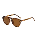 Gafas de sol retro con textura de carey, lentes marrones y diseño clásico de parte superior - Carey Lentes Té