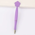 Sparkly purple flower ballpoint pen with glitter finish for creative holiday gifts - Flower / Holographic Purple