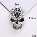 Masque de crâne fantôme rétro en argent pour évent de voiture Halloween ou accessoires - Crâne Vintage (D2143)
