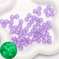Light purple acrylic barrel beads with luminous glow-in-the-dark effect for DIY jewelry - 100 Pieces/Pack (9x6mm) / Luminous Purple