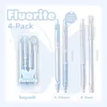 Set di 4 penne gel RosyPosy Fluorite blu baysalt con trama effetto ghiaccio - Blu Baysalt / Set da 4