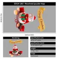 Christmas snowman window stickers with electrostatic cling design and Merry Christmas banner - Candle Gift Wishes (40*50cm)