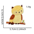 Dettaglio toppa ricamata gufo con dimensioni 6,1x5,7cm e peso di 1,9g - Toppa Animale Autunnale 6#-Gufo