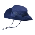 Cappello parasole blu scuro a tesa larga con rete traspirante e laccio regolabile - Blu Navy Mesh