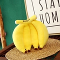 Plush banana fruit toy with BANANA embroidery on a woven mat for gift giving - Banana / 10cm Pendant
