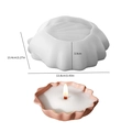 Silikonform für gewellte runde Muschelschale und Kerzenbehälter mit Größe 13,8cm - Einzelne Große Muschel / Weiß