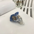 Fermaglio per capelli a delfino in resina blu con conchiglie e perle per look estivo - Perla Artificiale Delfino Clip a Becco d'Anatra / Circa 5cm