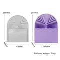 Silikonform für bogenförmiges Tablett mit Streifen und violettem Harz-Musterbeispiel - D4064-Gestreifte gewölbte Tablettform Kurz