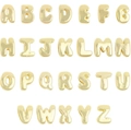 Set van 26 gouden Engelse alfabet kralen voor gepersonaliseerde sieraden - Enkele Letter A Hanger / Los item / Goud