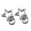 Mousquetons en métal argenté en forme d'étoile pour porte-clés et bijoux DIY - Acier - Étoile