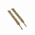 Pair of gold metal hair clips featuring sparkling colorful rhinestones in a set of two - AB Gold Pair (E5206)